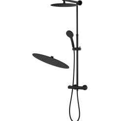Adora magna topbruser og termostatssæt Ø300 mm sort