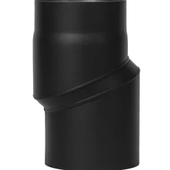 Aduro røgrør s-bøjning 20 mm forskydning sort