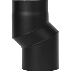Aduro røgrør s-bøjning 40 mm forskydning sort