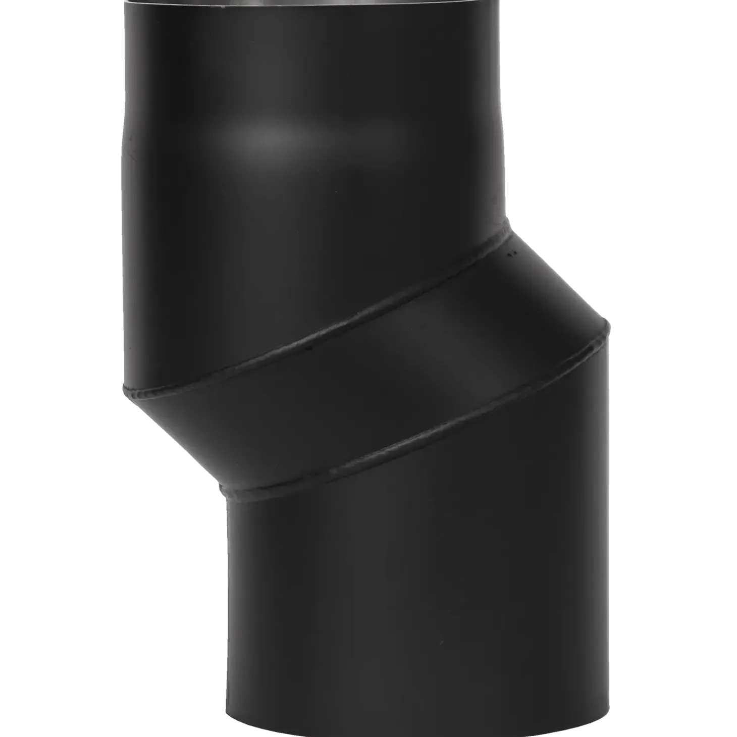 Aduro røgrør s-bøjning 40 mm forskydning sort