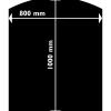 Aduro stålgulvplade buet 1000x850 mm sort