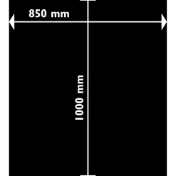 Aduro stålgulvplade retangel 1000x850 mm sort