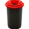 Affaldsspand eco 50 liter, rød låg