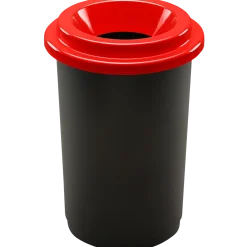 Affaldsspand eco 50 liter, rød låg
