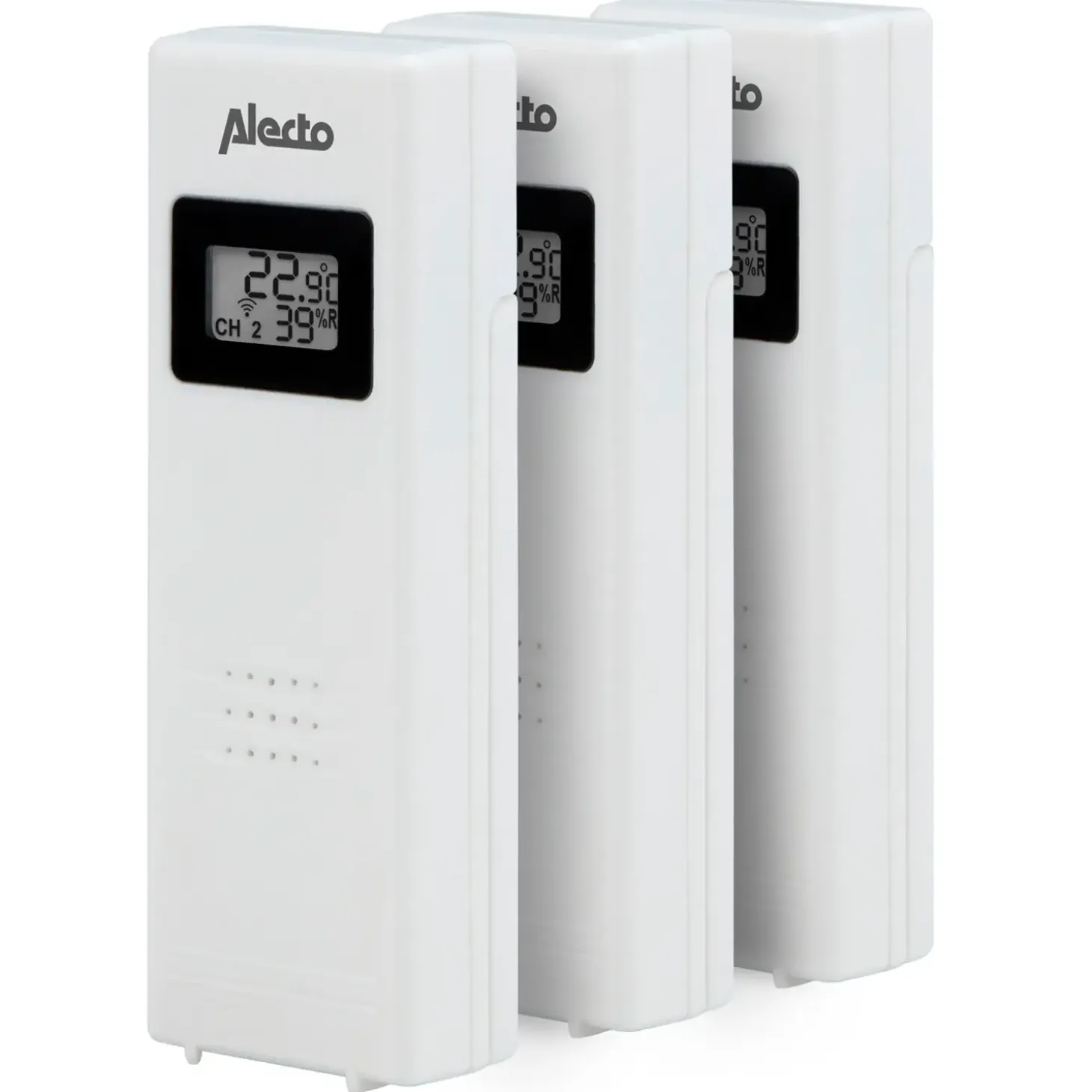Alecto WS-1330 vejrstation med 3 sensorer hvid