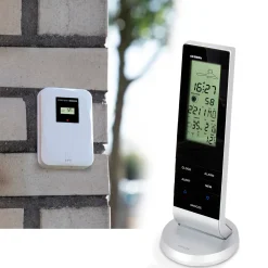 Alecto WS-1150 vejrstation med trådløs sensor sort/sølv