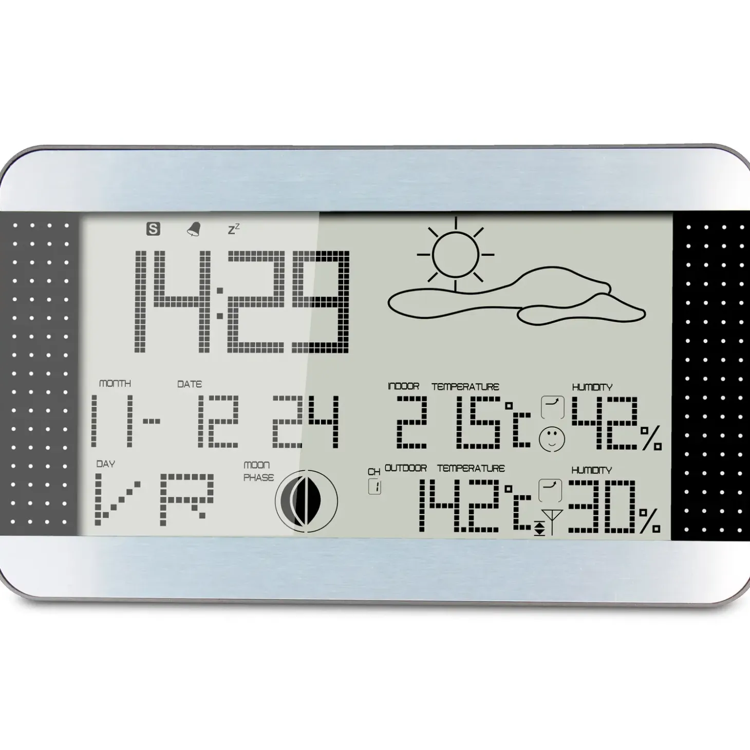 Alecto WS-1700 vejrstation med trådløs sensor sølv