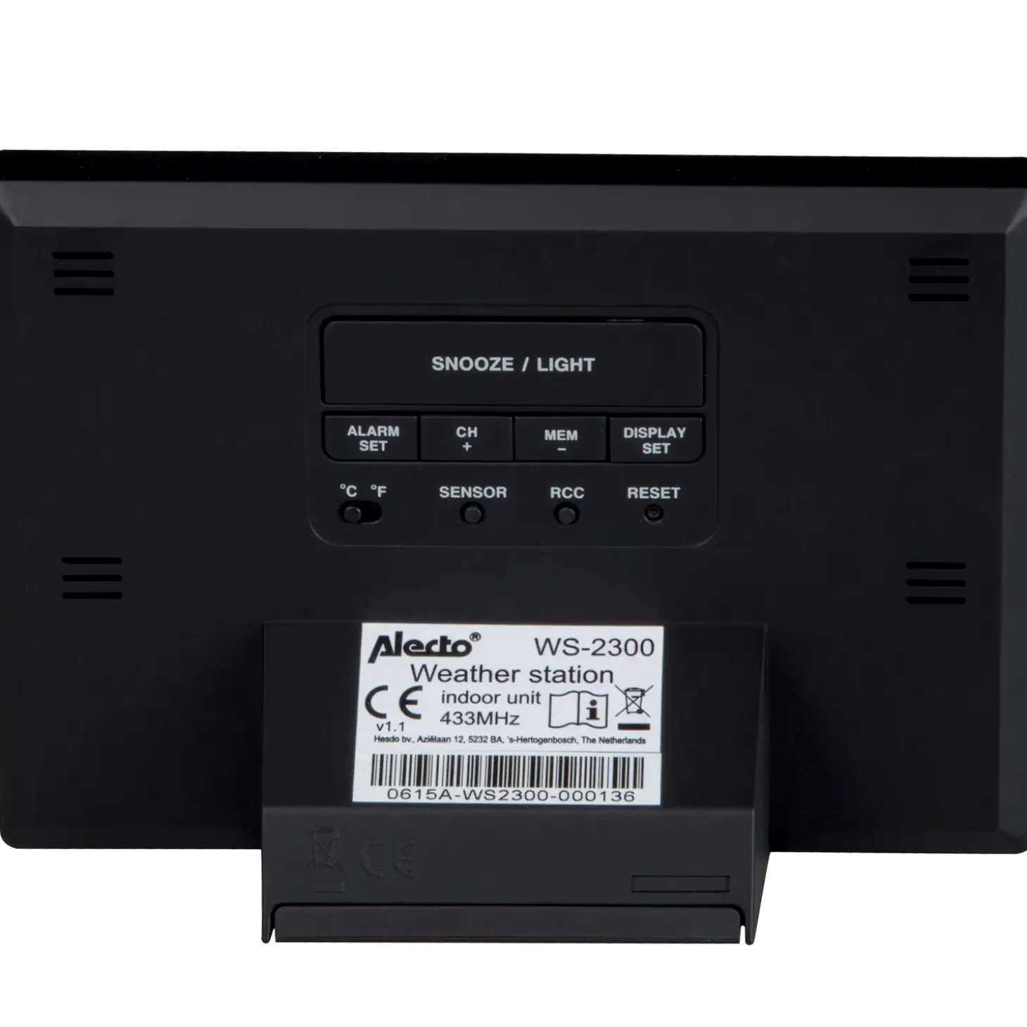 Alecto WS-2300 vejrstation med trådlås sensor sort
