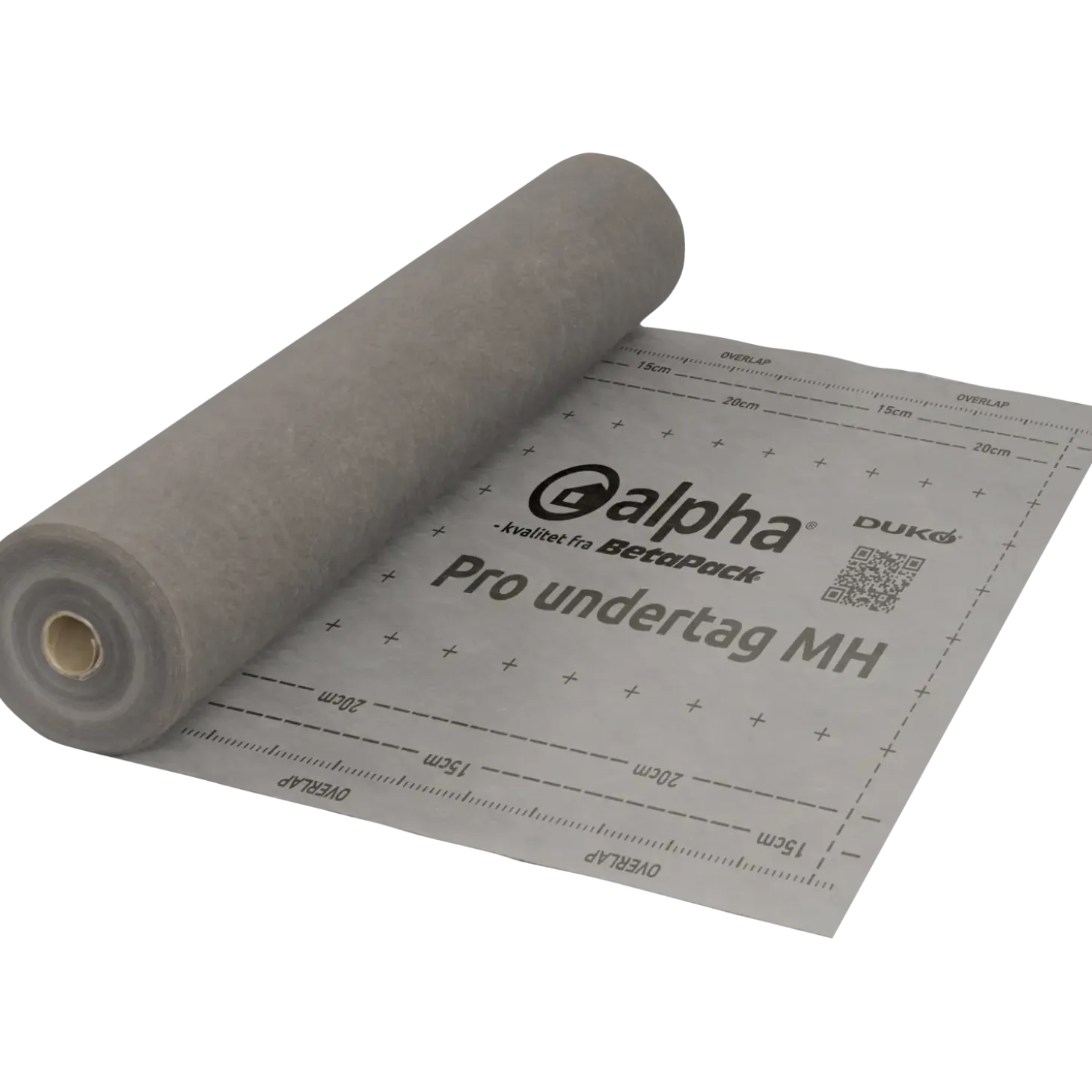 Alpha undertag MH sort 1,1 x 30 m