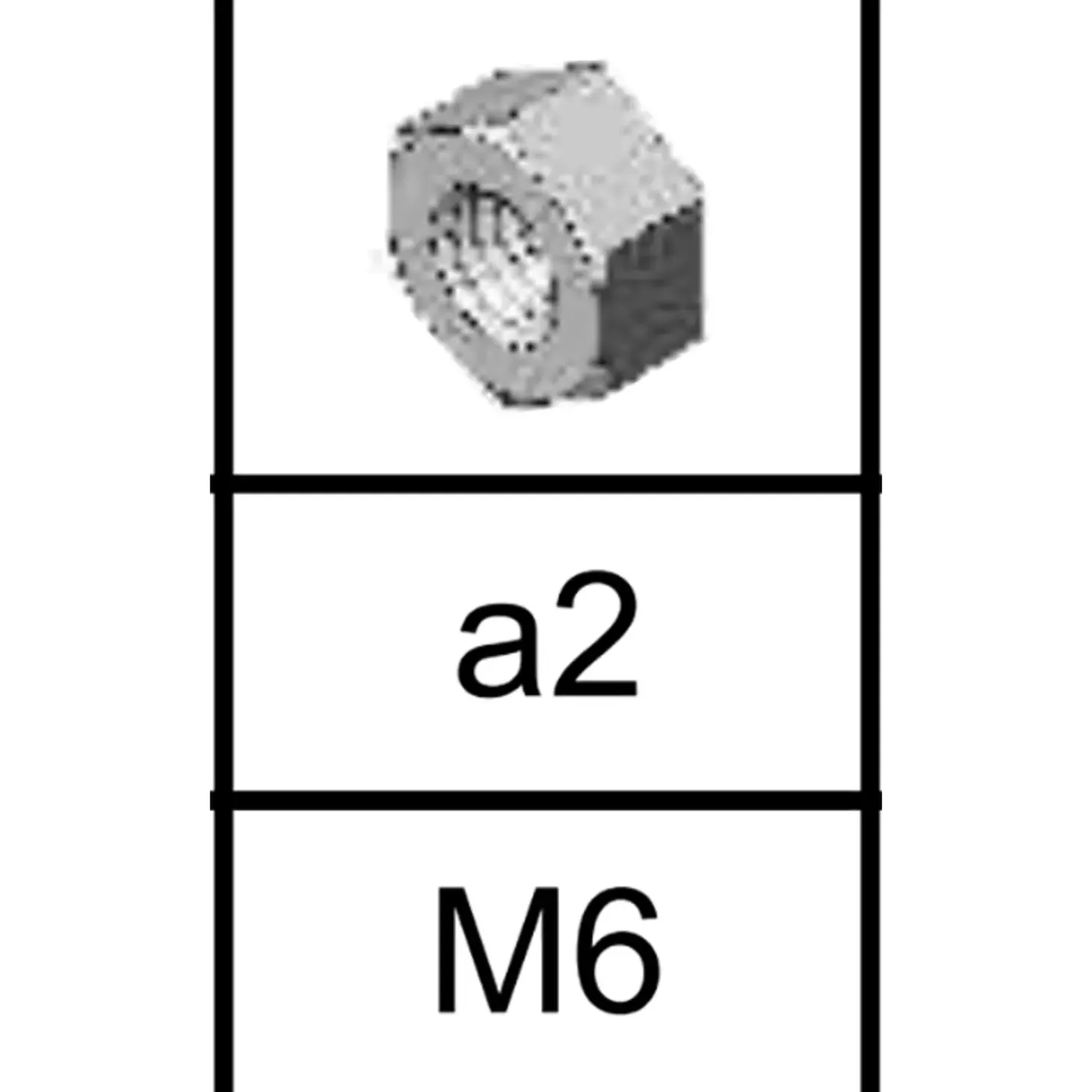 A2 Møtrik M6 til Drivhus
