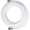 Antenne kabel Ø6,6 5 m med 2xf-connector hvid