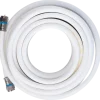 Antenne kabel Ø6,6 10 m med 2xf-connector hvid