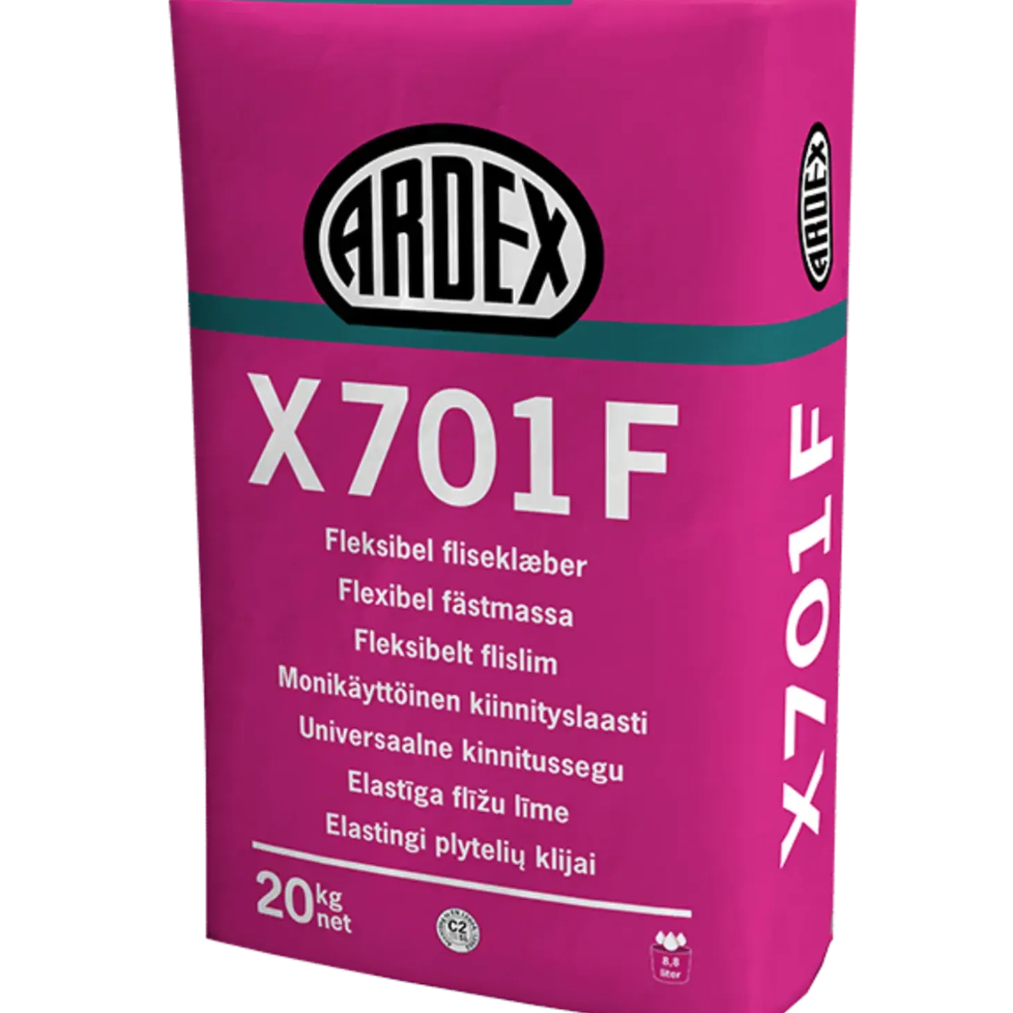 Ardex fliseklæber x 701 F, 20 kg grå