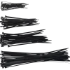 Ass. kabelstrips sort 100 stk.