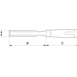Bacho ERGO™ slagfast stemmejern 12 mm