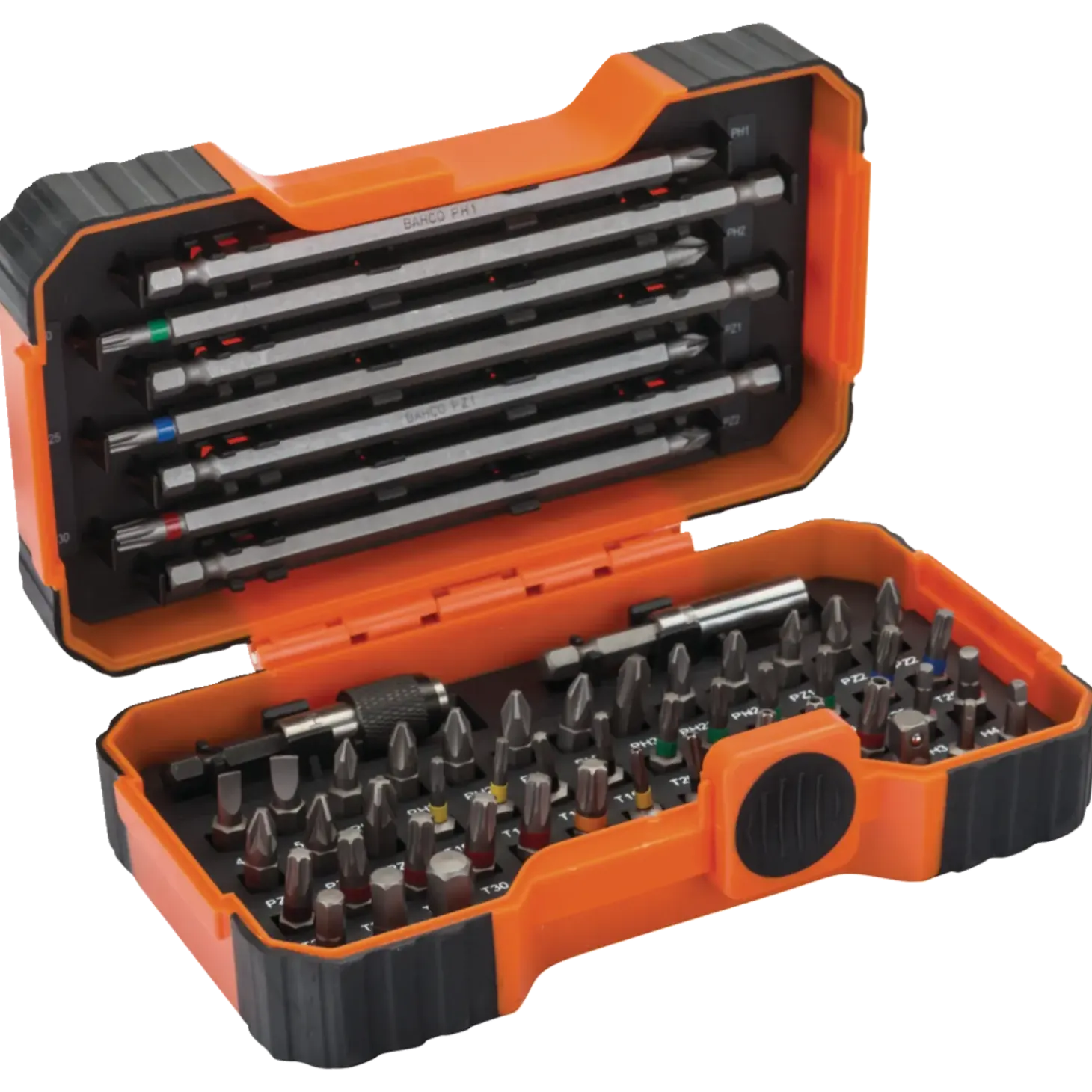 Bahco bitssæt 1/4" med farvering 54 dele
