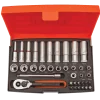 Bahco SL25L topnøglesæt 1/4" - 37 dele