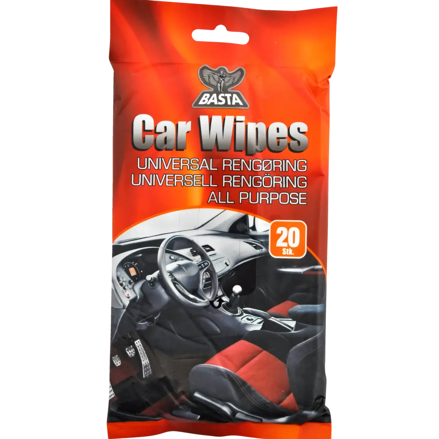 Basta Car Wipes universal rengøring - 20 stk.