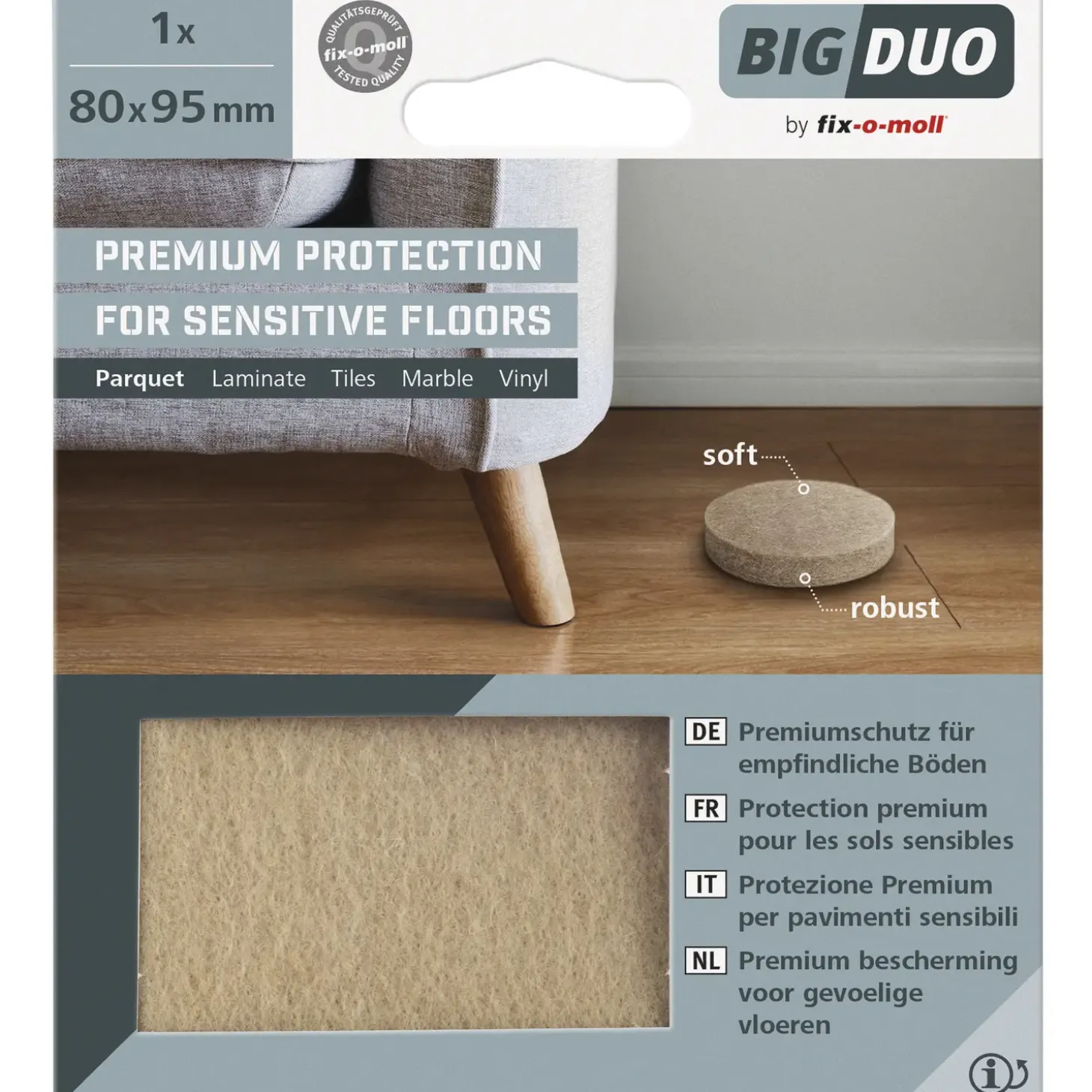 Big Duo glidesko 80x95 mm