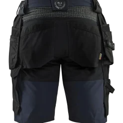 Blåklæder håndværker shorts 4-vejs stretch mørk marineblå/sort str. C62
