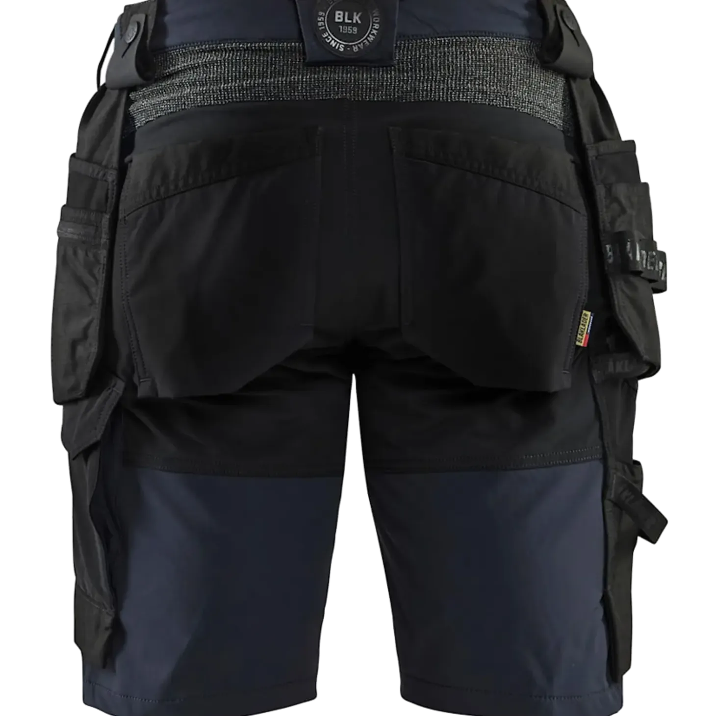 Blåklæder håndværker shorts 4-vejs stretch mørk marineblå/sort str. C62