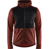 Blåklæder hættetrøje Full Zip brændt rød/sort str. 2XL