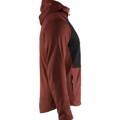 Blåklæder hættetrøje Full Zip brændt rød/sort str. 2XL