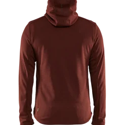 Blåklæder hættetrøje Full Zip brændt rød/sort str. 2XL
