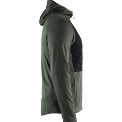 Blåklæder hættetrøje Full Zip efterårsgrøn/sort str. XL