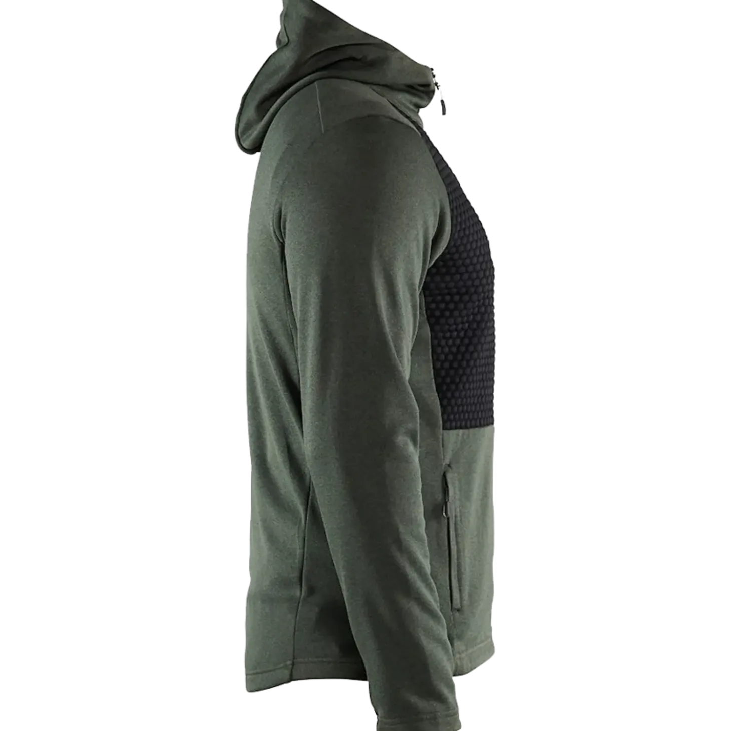 Blåklæder hættetrøje Full Zip efterårsgrøn/sort str. XL
