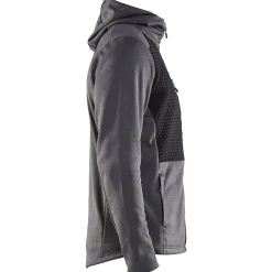 Blåklæder hættetrøje Full Zip sortmeleret str. 2XL
