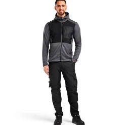 Blåklæder hættetrøje Full Zip sortmeleret str. 2XL