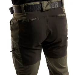 Blåklæder service bukser med stretch army grøn/sort str. C50