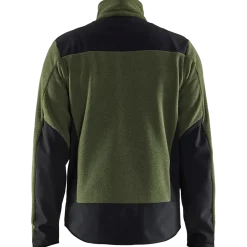 Blåklæder strikket softshell jakke efterårsgrøn/sort str.M