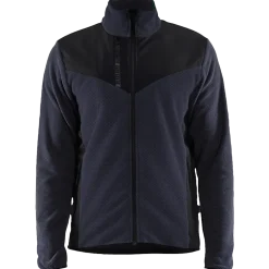 Blåklæder strikket softshell jakke mørk marine/sort str. L