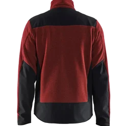 Blåklæder strikket softshell jakke brændt rød/sort str. XL