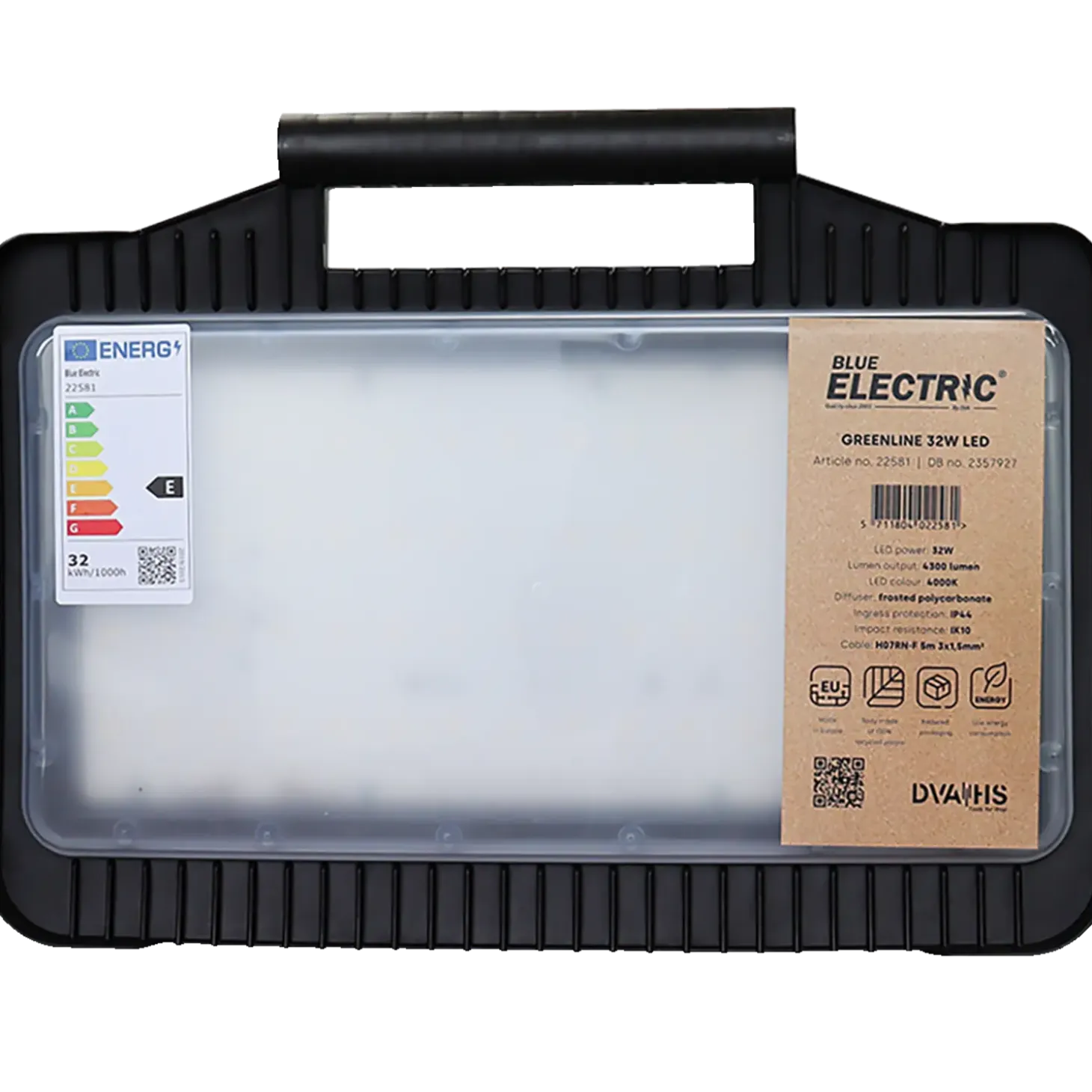 BLUE ELECTRIC Arbejdslampe 32W GreenLine
