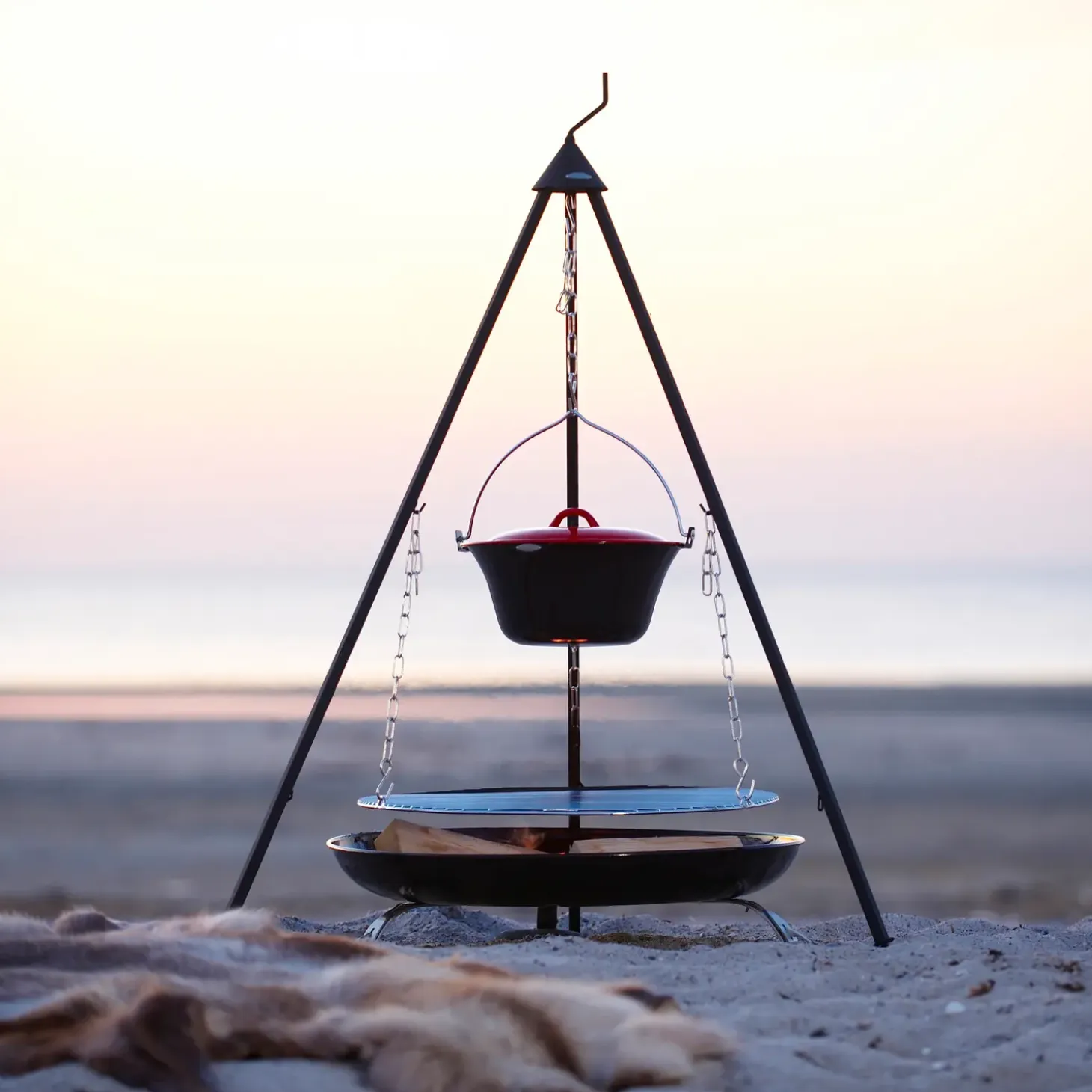 Bon-fire gryde 15 l, sort emalje