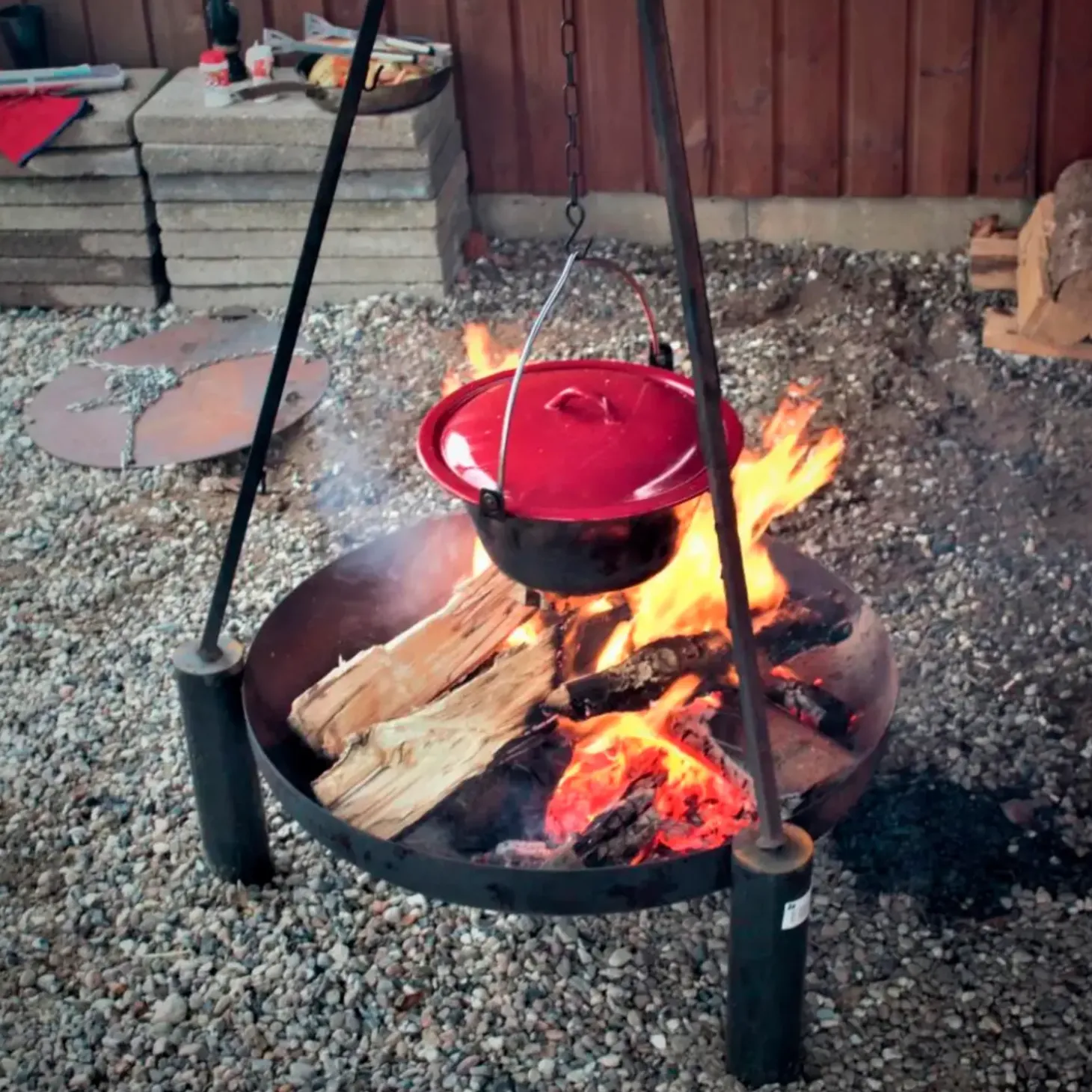 Bon-fire gryde 6 l, sort emalje