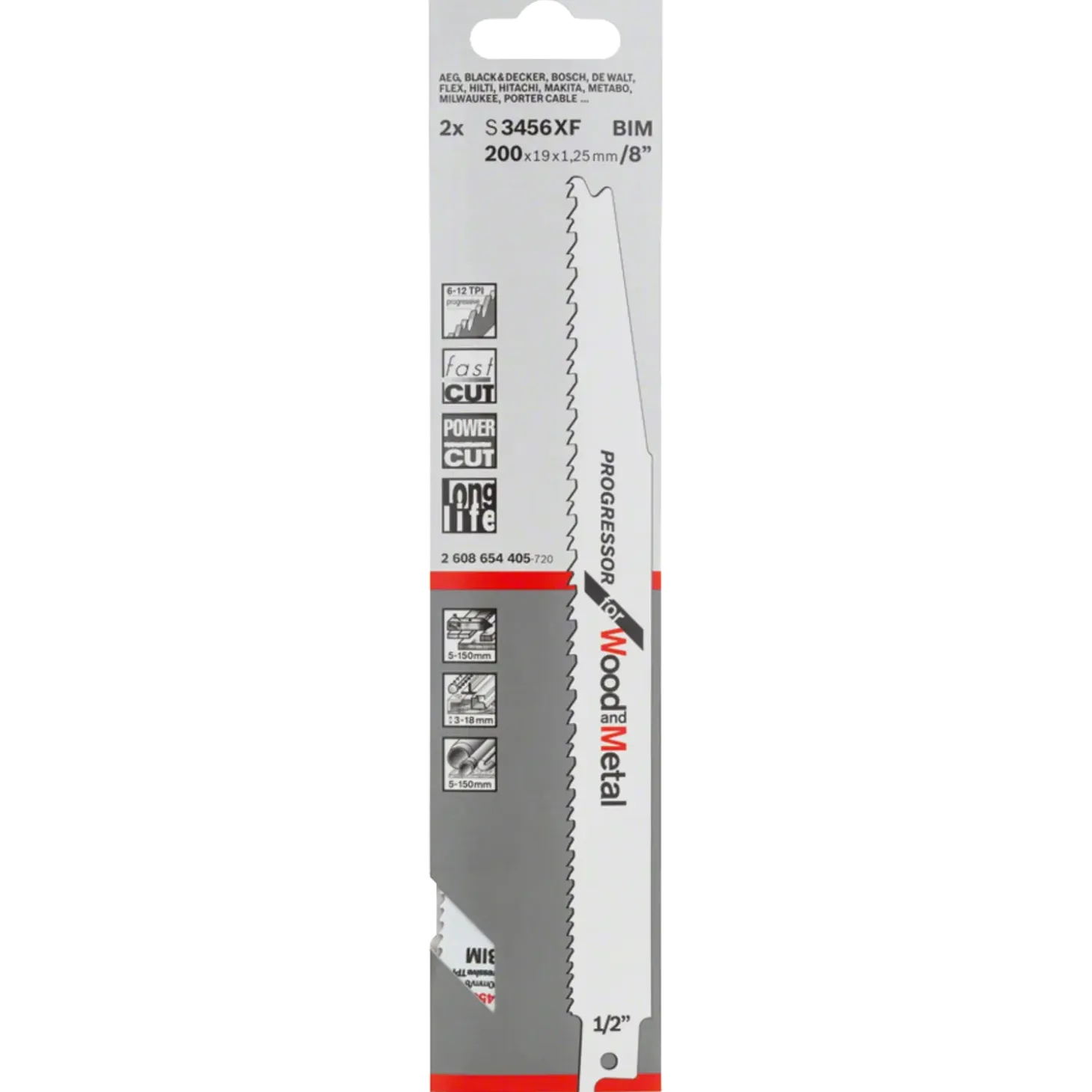 Bosch Bajonetsavklinge S 3456 XF til metal og træ