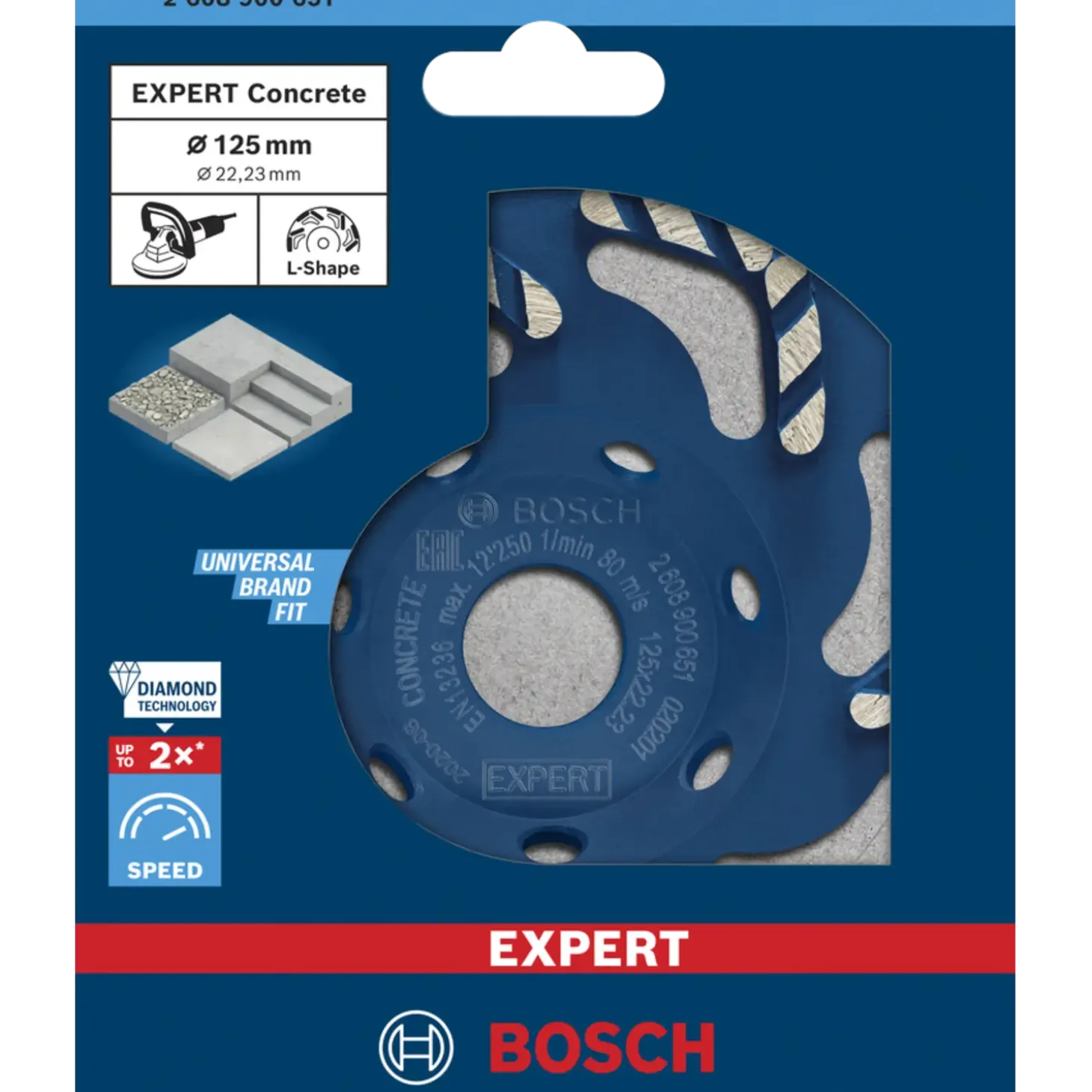 Bosch EXPERT Concrete diamantslibehoved, 125x22,23x4,5 mm
