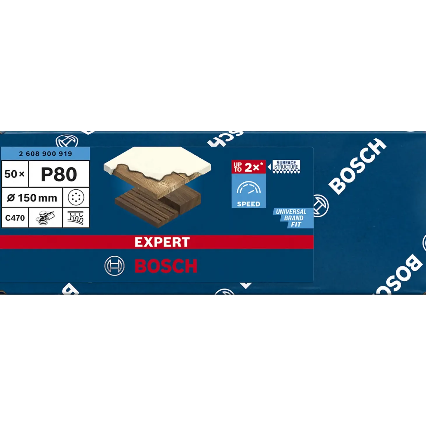 Bosch Expert C470 sliberondeller til excentersliber Ø150 mm korn 180, 50 stk