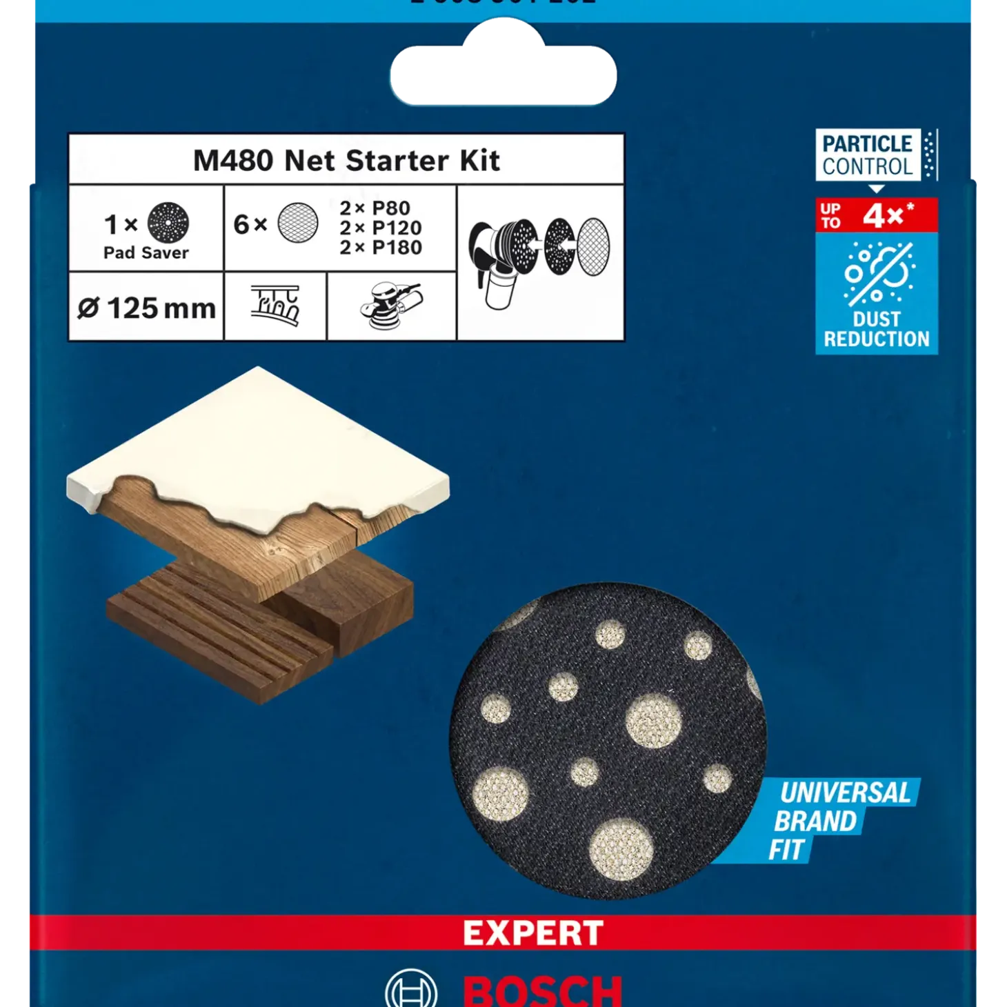 Bosch EXPERT M480-startsæt til excenterslibere 125 mm, 7 stk.