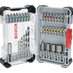 Bosch Extra Hard skruebit og HSS metalborsæt, display, 35 dele
