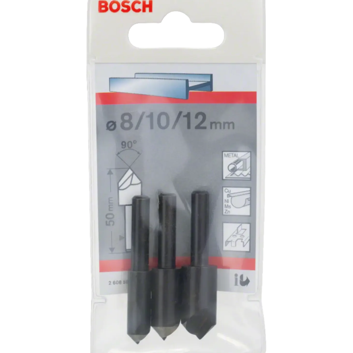 Bosch Forsænkersæt med 3 dele, 6-8 mm