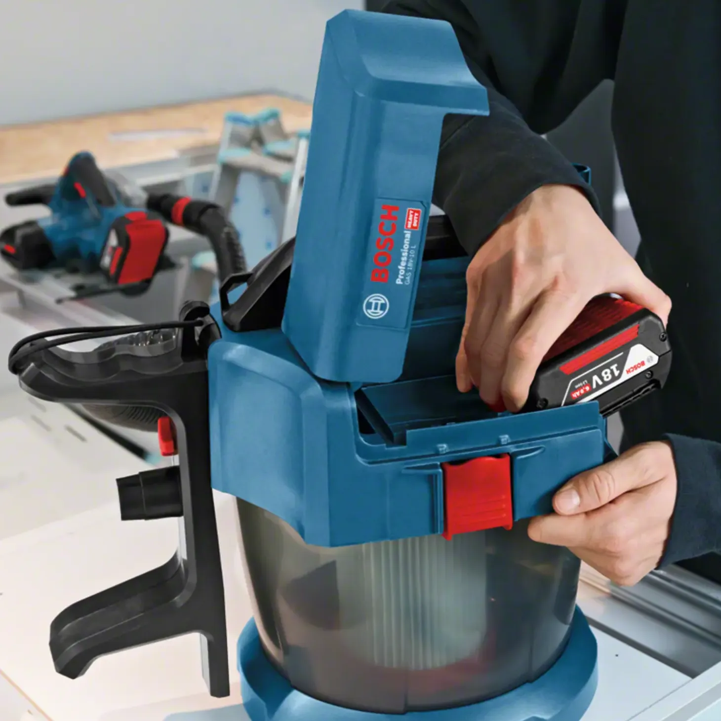 Bosch GAS 18V-10 L akku støvsuger inkl. tilbehør