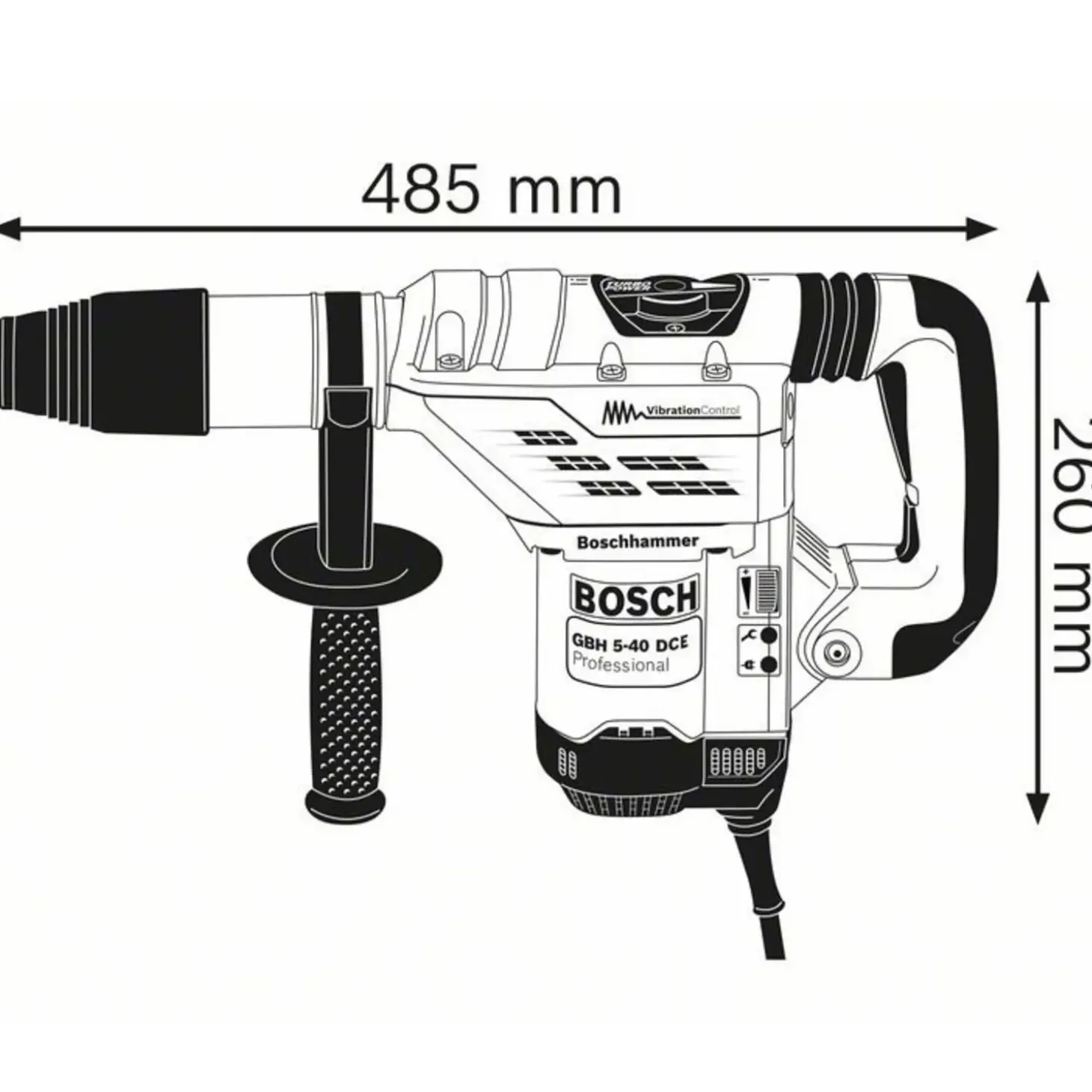 Bosch GBH 5-40 DCE borehammer SDS-max 230V