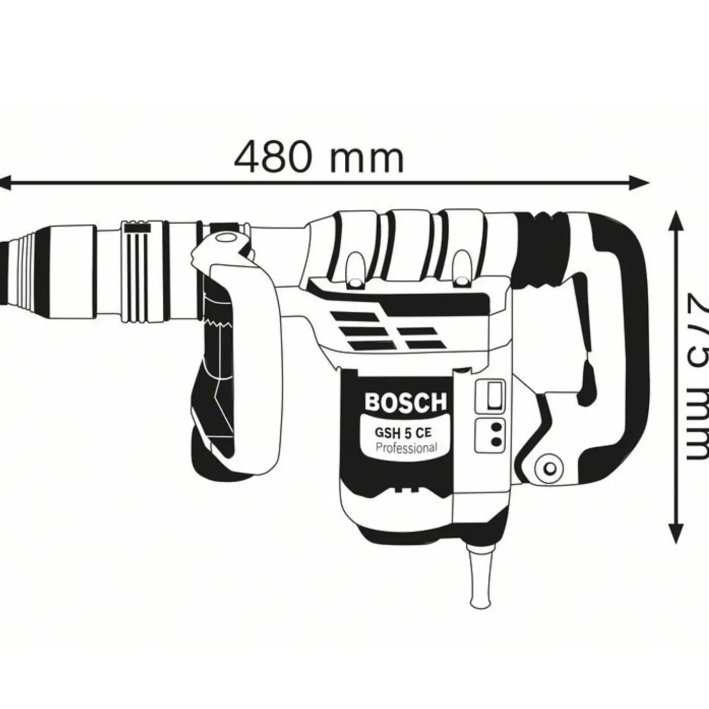 Bosch GSH 5 CE slaghammer SDS-max 230V