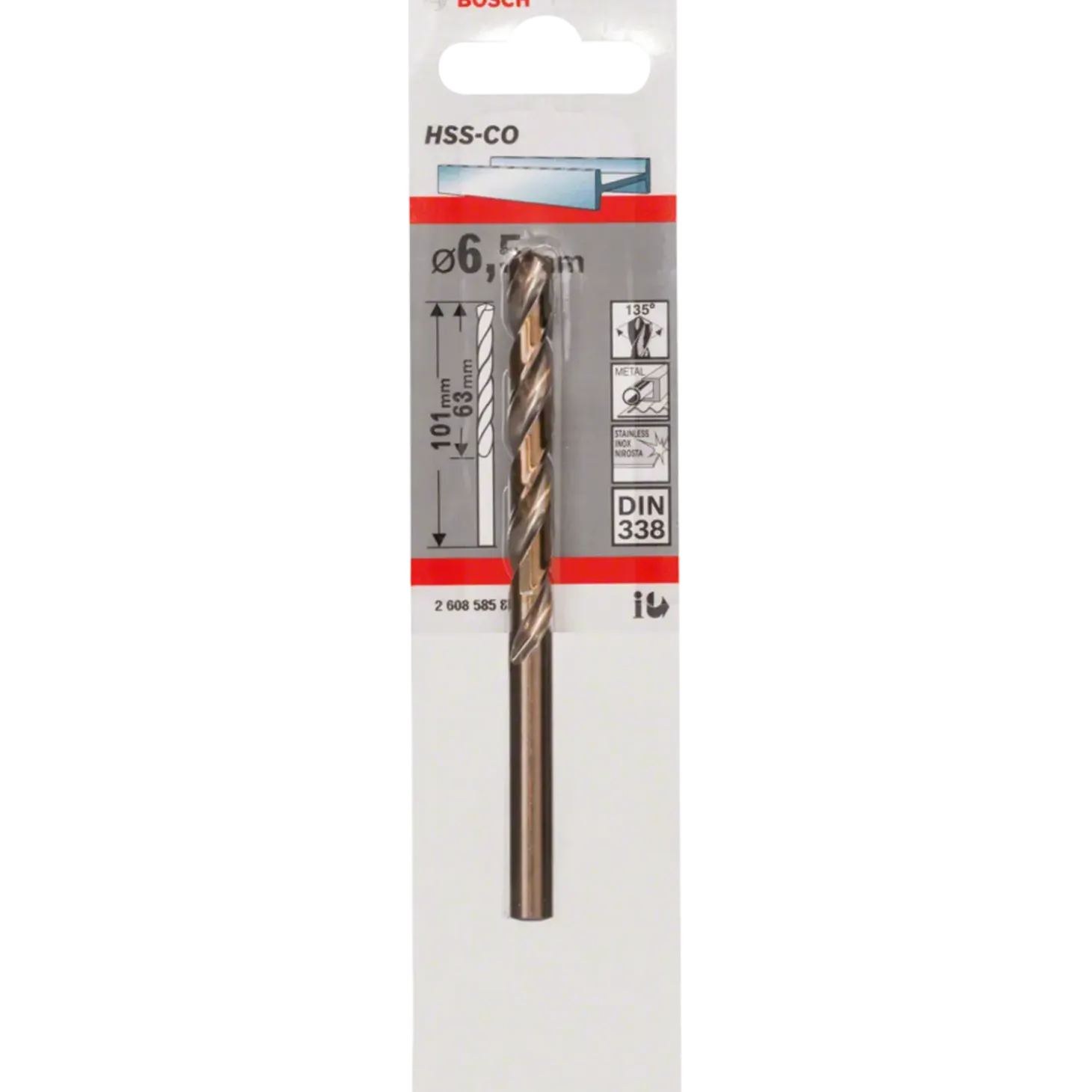 Bosch Metalbor HSS-Co, DIN 338 2x49 mm