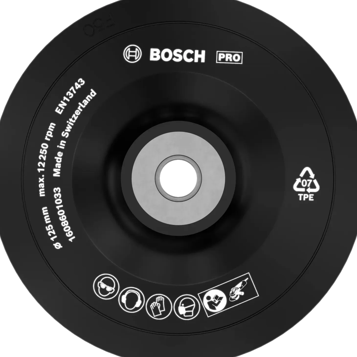 Bosch PRO bagskive, blød, 125 mm, M14, blød